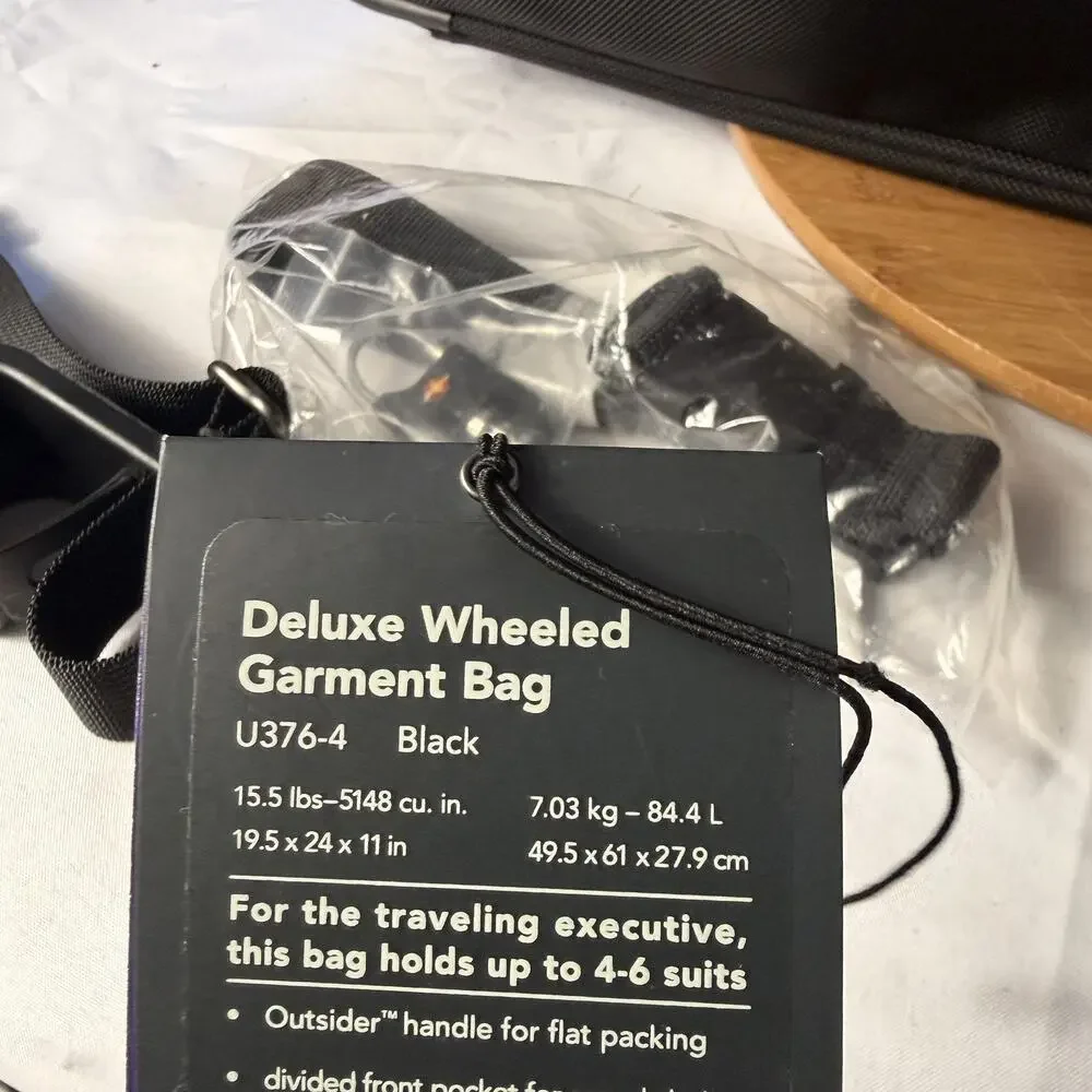 BRIGGS & RILEY ‘Baseline’ Black Nylon Deluxe 2-Wheeled Garment Bag